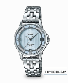Casio Ladies' Standard Analog Silver Stainless Steel Band Watch LTP1391D-2A2 LTP-1391D-2A2