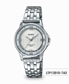 Casio Ladies' Standard Analog Silver Stainless Steel Band Watch LTP1391D-7A2 LTP-1391D-7A2