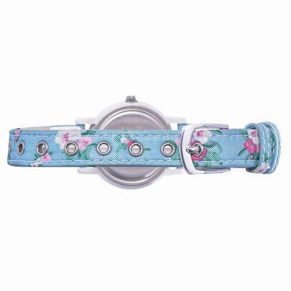 Casio LQ-139LB-2B2 Blue Floral Leather Strap for Women