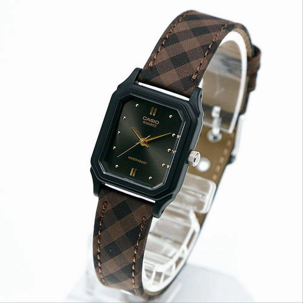 Casio LQ-142LB-1ADF Brown Leather Strap Watch for Women