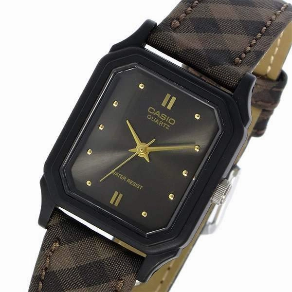 Casio LQ-142LB-1ADF Brown Leather Strap Watch for Women