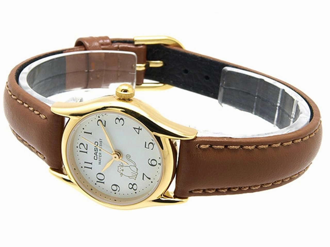 Casio LTP-1094Q-7B8RDF Brown Leather Strap Watch for Women