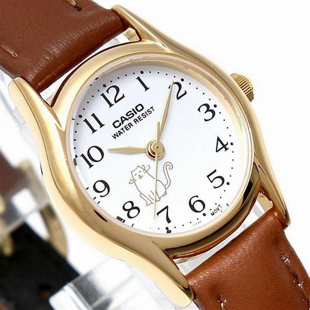 Casio LTP-1094Q-7B8RDF Brown Leather Strap Watch for Women