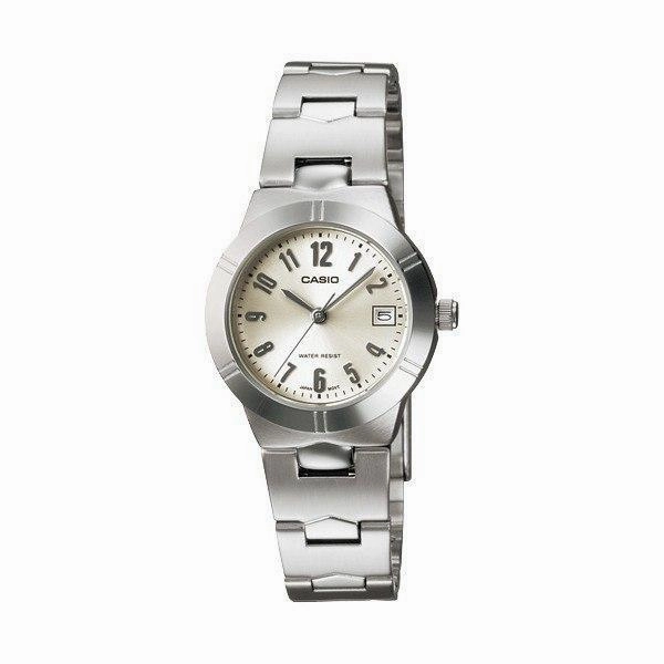 Casio LTP-1241D-7A2DF Silver Stainless Steel Strap Watch for Women