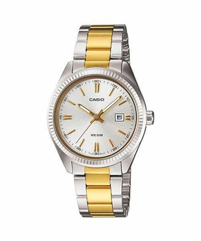 Casio LTP-1302SG-7AVDF Two Tone Stainless Steel Strap Watch for Women