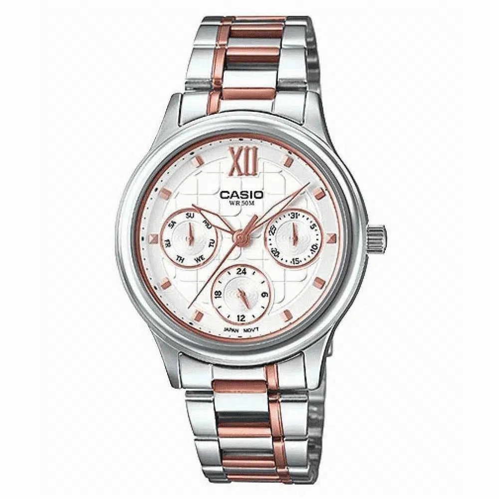 Casio LTP-E306RG-7AVDF Two-Toned Stainless Watch for Women