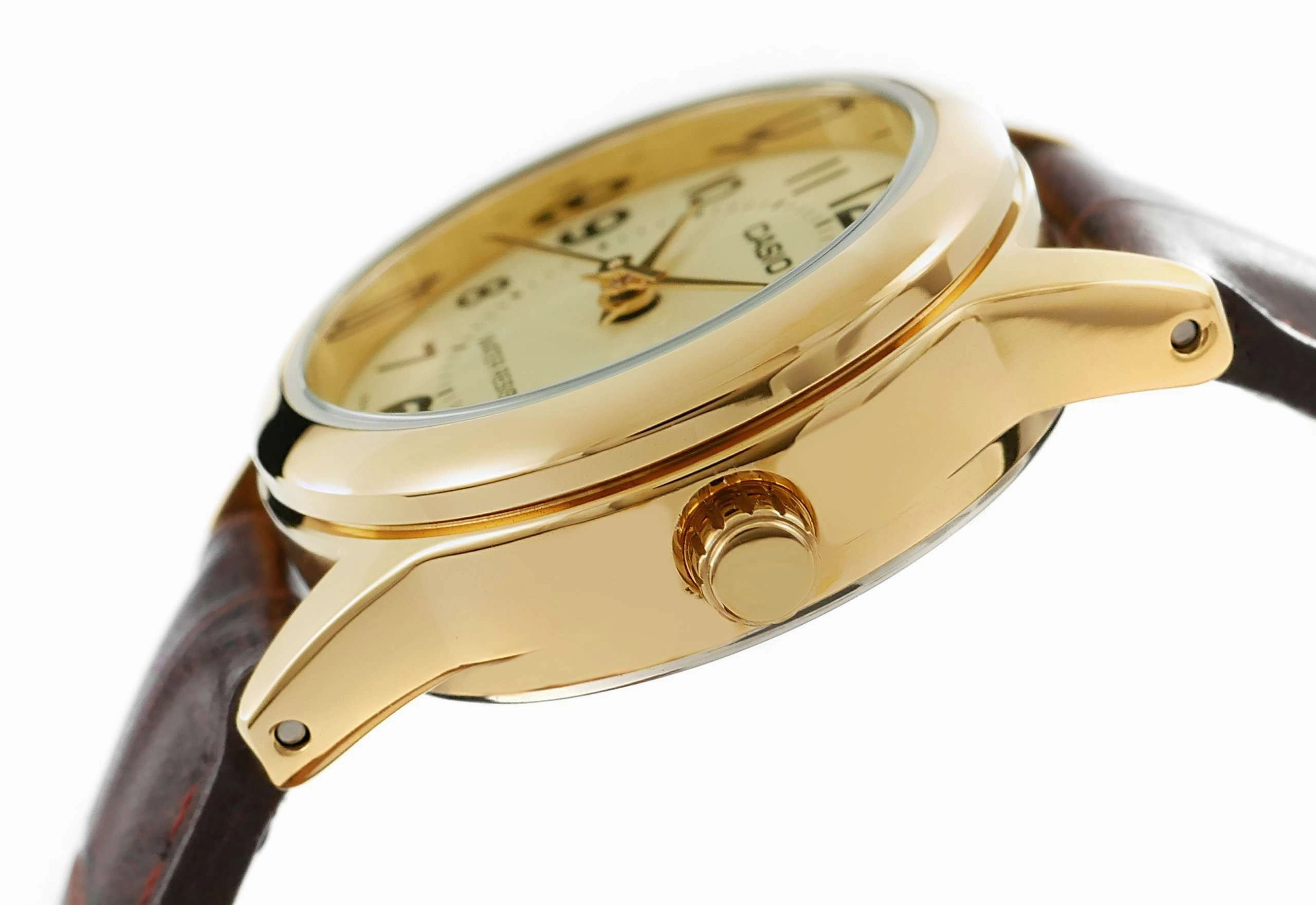 Casio LTP-V002GL-9B Brown Leather Strap Watch for Women