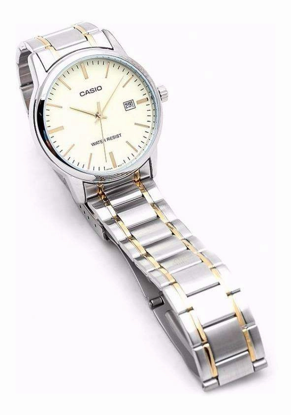 Casio LTP-V002SG-9A Two Tone Stainless Steel Strap Watch for Women