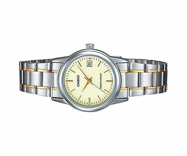 Casio LTP-V002SG-9A Two Tone Stainless Steel Strap Watch for Women