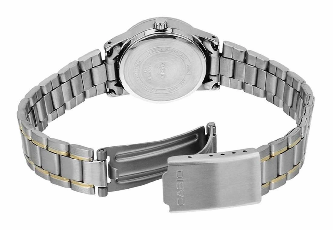 Casio LTP-V002SG-9A Two Tone Stainless Steel Strap Watch for Women