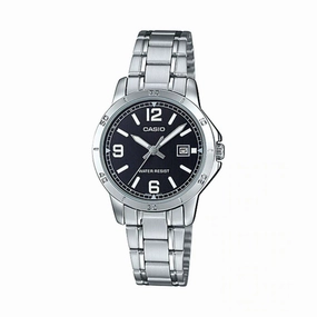 Casio LTP-V004D-1B2 Silver Stainless Watch for Women