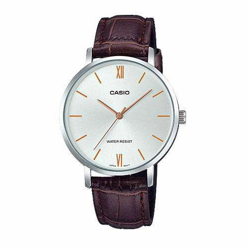 Casio LTP-VT01L-7B2 Brown Leather Strap Watch for Women