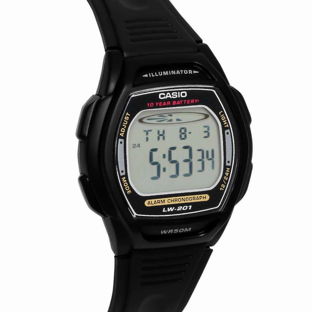 Casio LW-201-1AVDF Black Resin Watch for Women