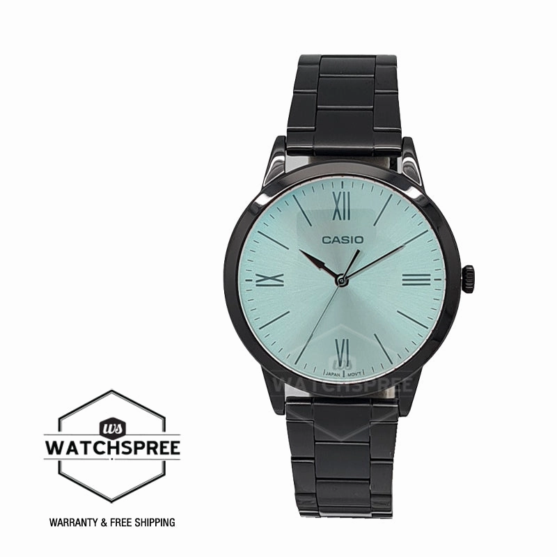 Casio Men's Analog Black Ion Plated Stainless Steel Band Watch MTPE600B-2B MTP-E600B-2B