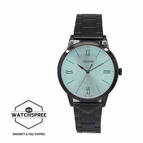 Casio Men's Analog Black Ion Plated Stainless Steel Band Watch MTPE600B-2B MTP-E600B-2B