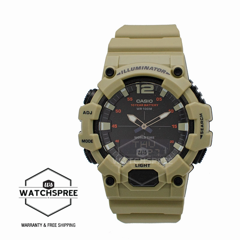 Casio Men's Analog-Digital Combination Green Resin Band Watch HDC700-3A3 HDC-700-3A3