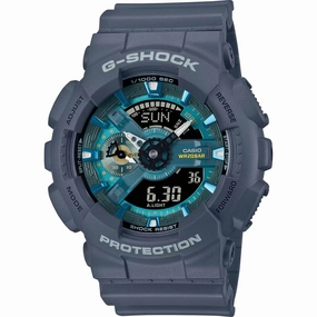 Casio Men's Analog-Digital Watch - G-Shock Blue Case Resin Strap | GA-110AS-2ACR