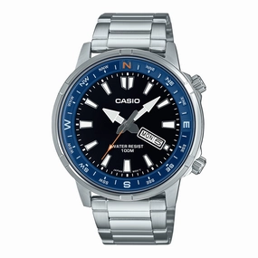 Casio Men's Analog Sporty Stainless Steel Band Watch MTD130D-1A2 MTD-130D-1A2