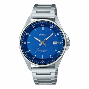 Casio Men's Analog Sporty Stainless Steel Band Watch MTPE705D-2E MTP-E705D-2E