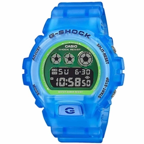 Casio Men's Digital Watch - G-Shock Day-Date-Month Blue Resin Strap | DW6900LS-2