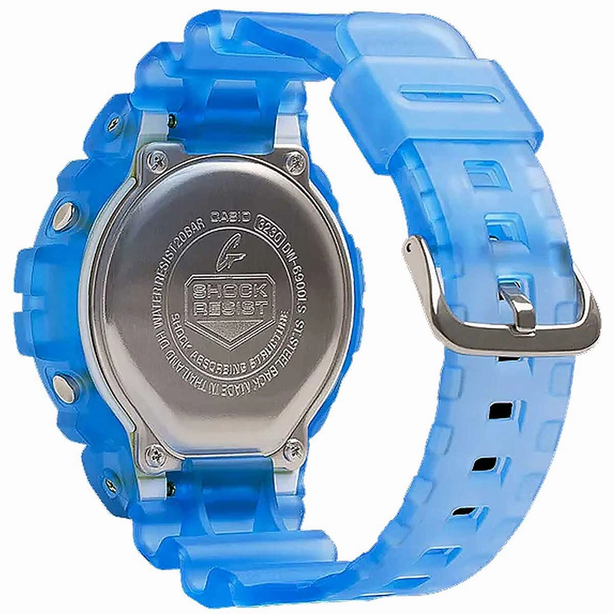 Casio Men's Digital Watch - G-Shock Day-Date-Month Blue Resin Strap | DW6900LS-2