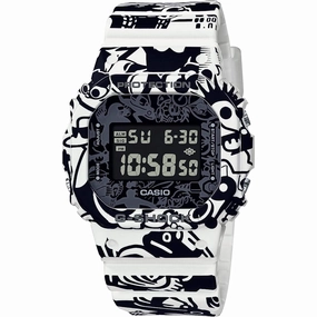 Casio Men's Digital Watch - G-Shock G-Universe Black and White Strap | DW-5600GU-7CR