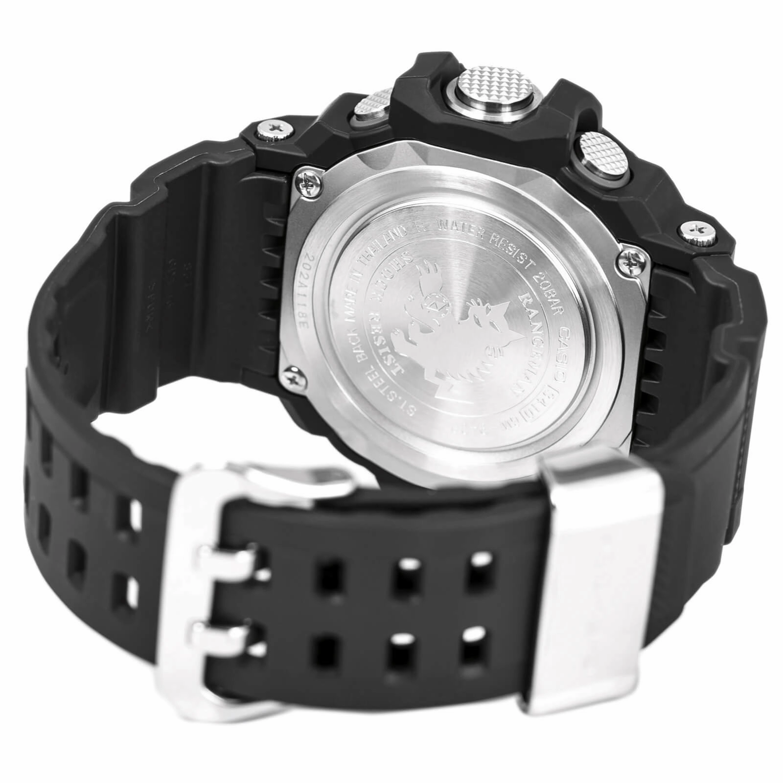 Casio Men's G-Shock Rangeman Tough Solar Black Resin Strap Digital Grey Dial Dive Watch | GW9400-1