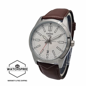 Casio Men's Standard Analog Brown Leather Strap Watch MTPVD02L-7E MTP-VD02L-7E
