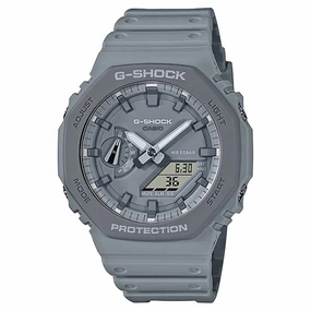 Casio Men's Watch - 2100 World Timer Grey Analog Digital Dial Strap | GA2110ET-8A