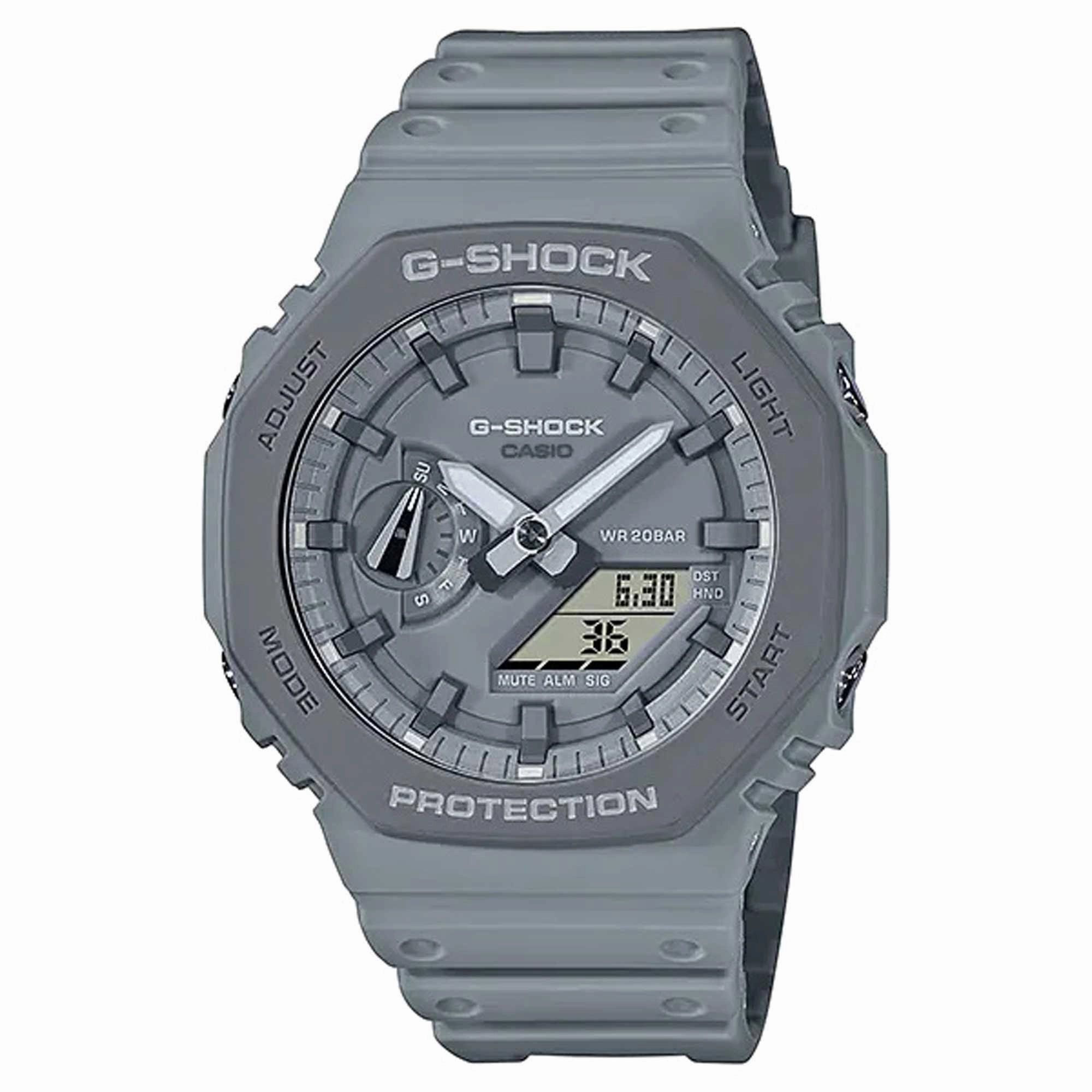 Casio Men's Watch - 2100 World Timer Grey Analog Digital Dial Strap | GA2110ET-8A