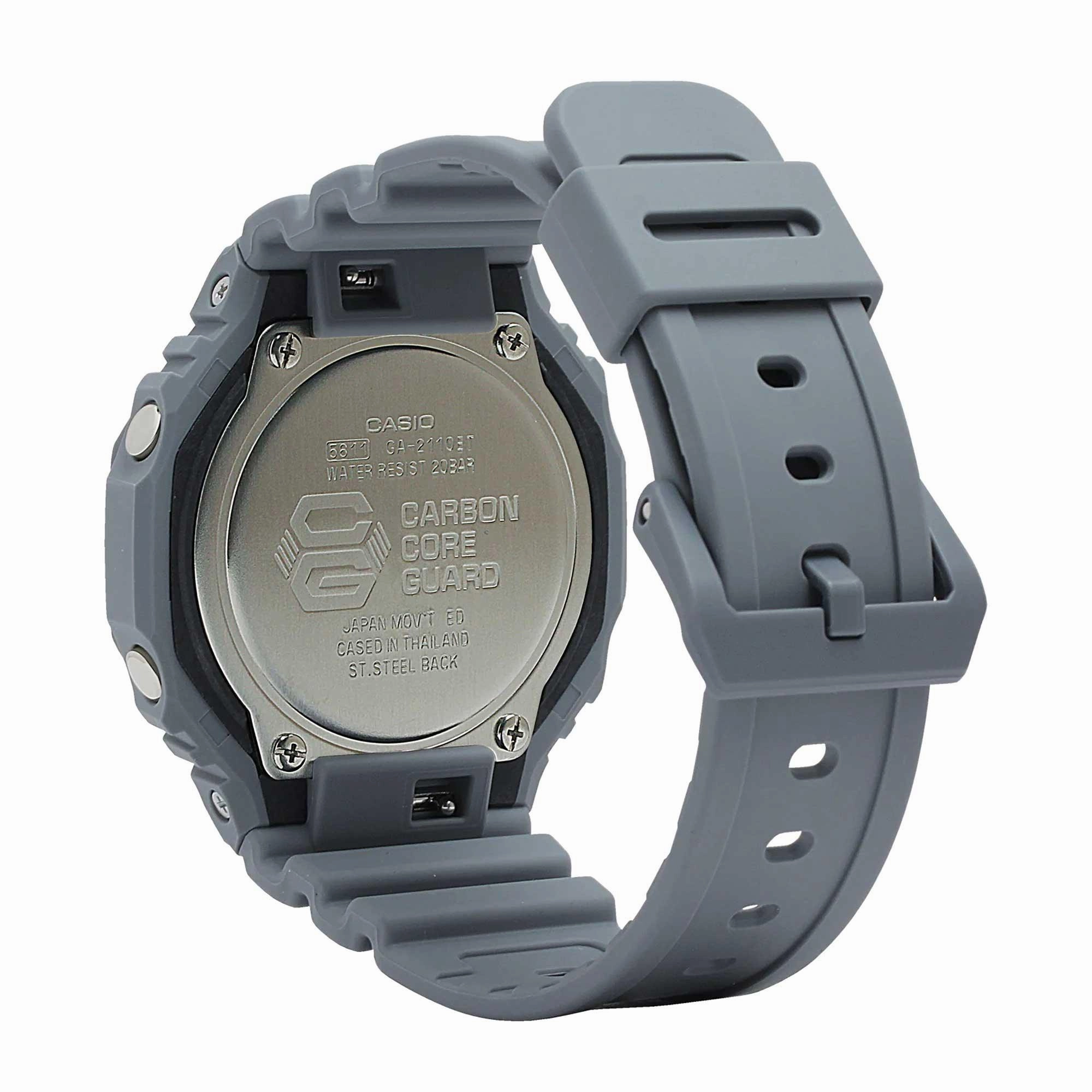 Casio Men's Watch - 2100 World Timer Grey Analog Digital Dial Strap | GA2110ET-8A