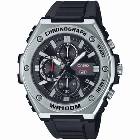 Casio Men's Watch - Chronograph Quartz Black Dial Resin Strap | MWA300H-1A