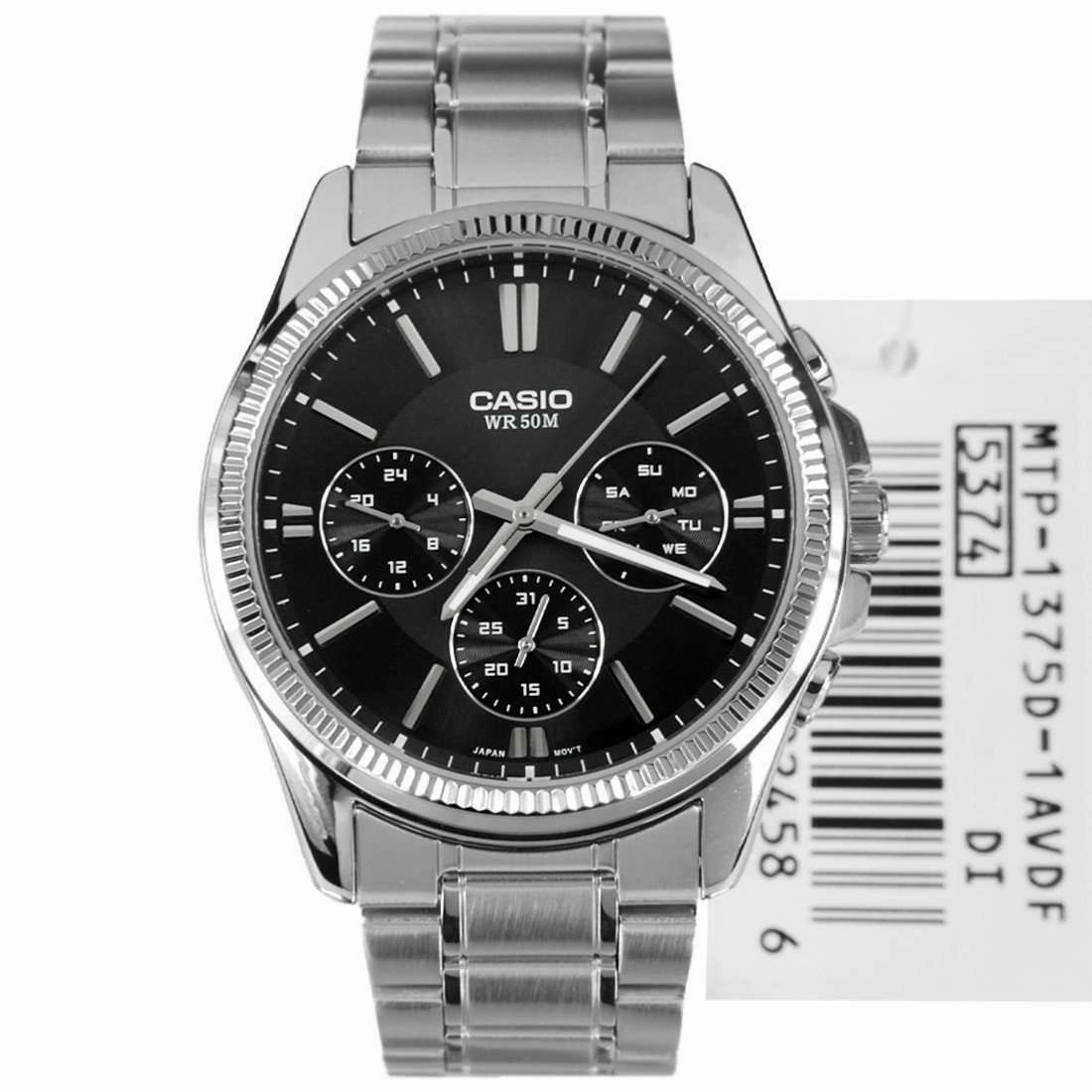 Casio MTP-1375D-1A Silver Stainless Watch for Men