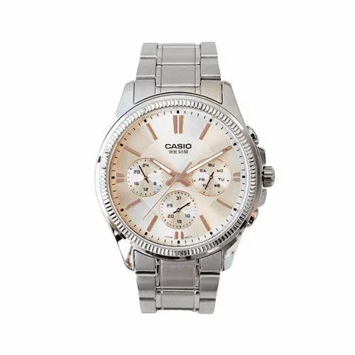 Casio MTP-1375D-7A2 Silver Stainless Watch for Men
