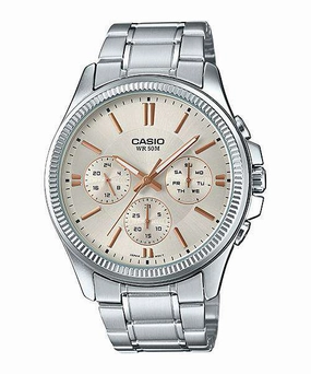 Casio MTP-1375D-7A2 Silver Stainless Watch for Men