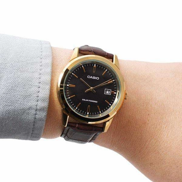 Casio MTP-VS01GL-1A Brown Leather Watch for Men