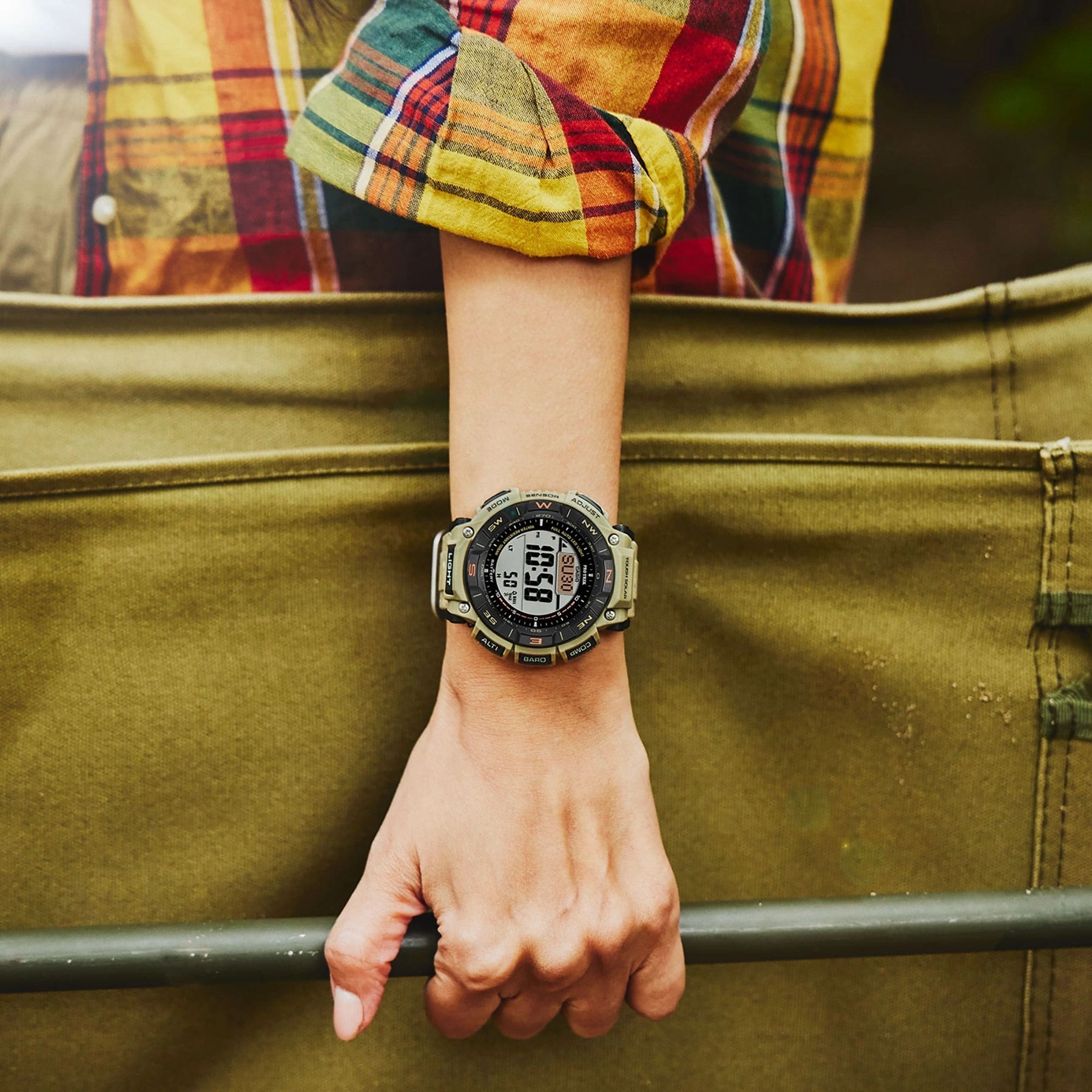 Casio PRO TREK Eco-Friendly Edition with Dual-Layer Display and Recycled Resin Strap PRG340SC-5D
