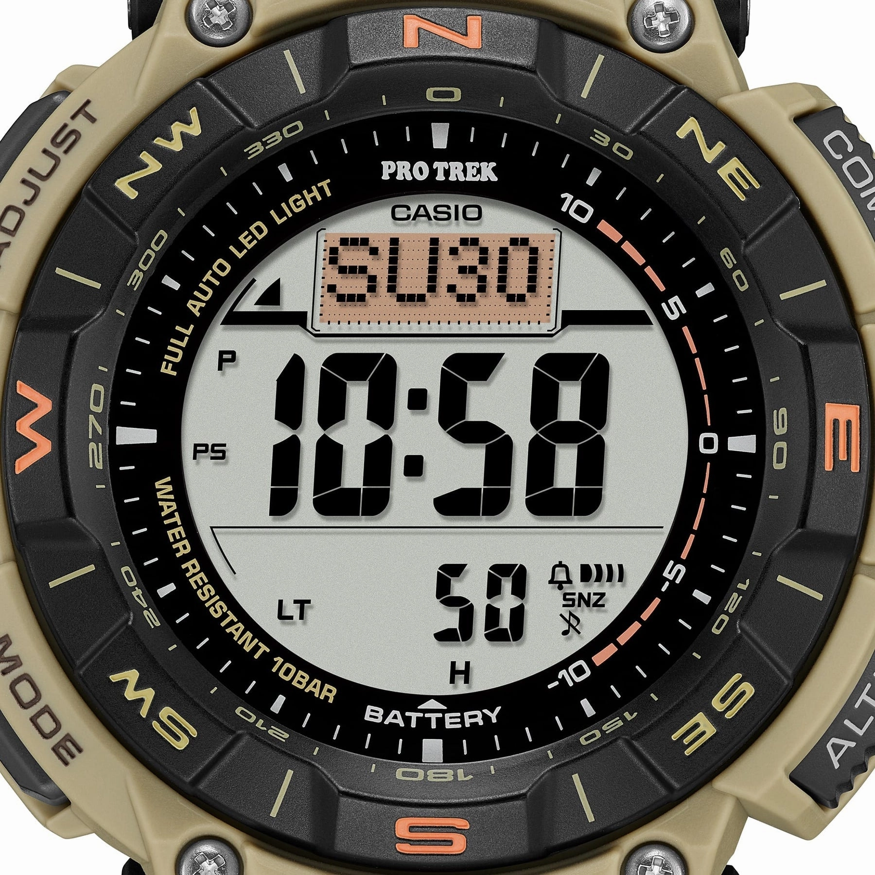 Casio PRO TREK Eco-Friendly Edition with Dual-Layer Display and Recycled Resin Strap PRG340SC-5D