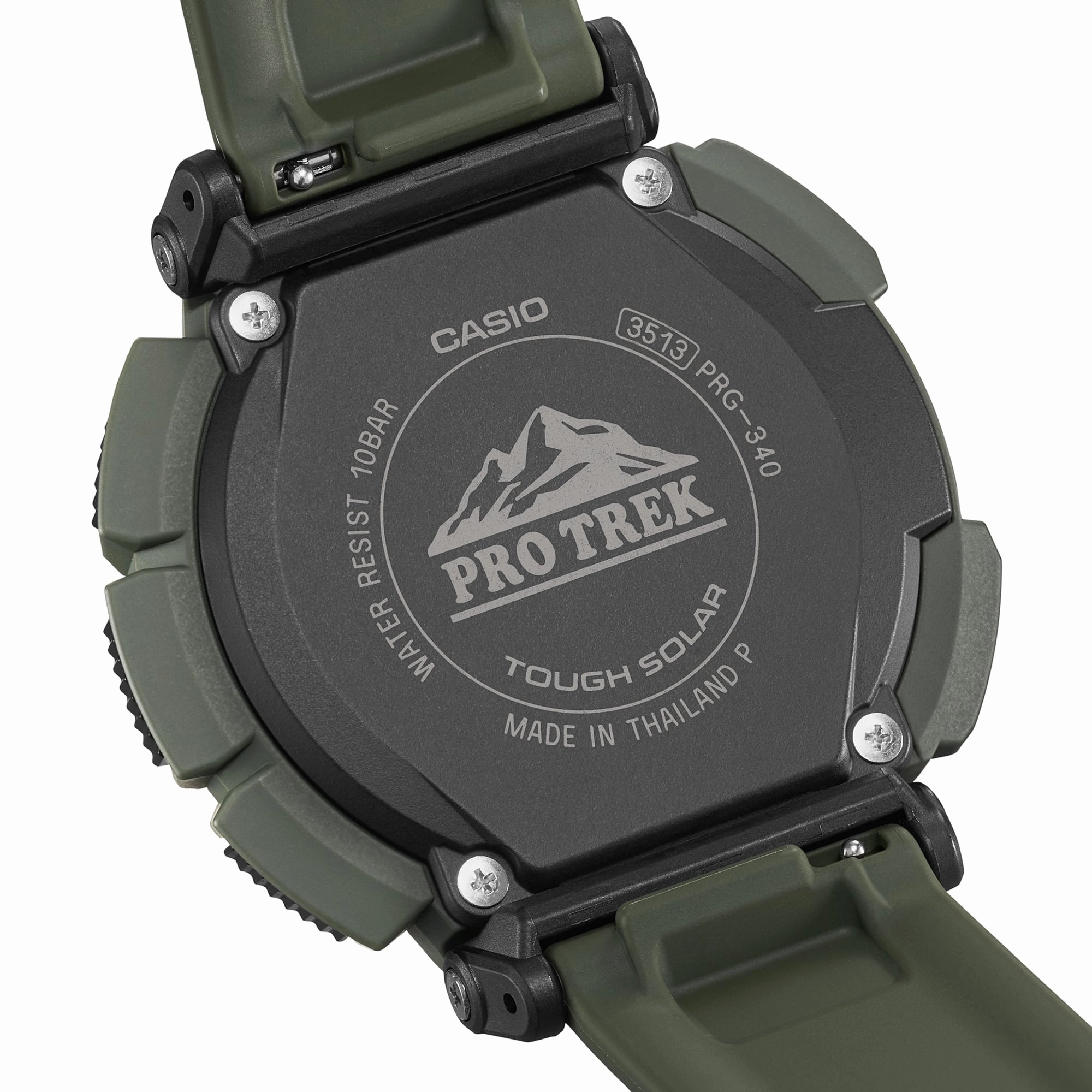 Casio Protrek Digital Solar Green Resin Band Watch PRG340-3D