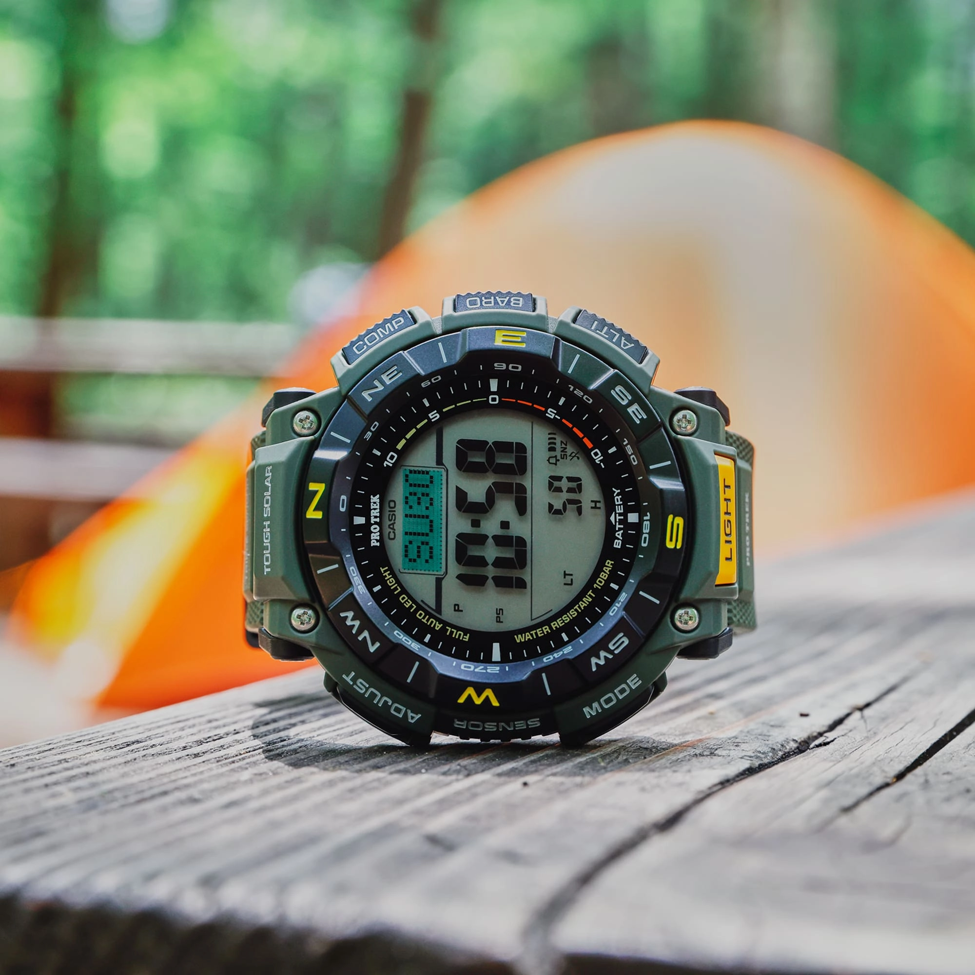 Casio Protrek Digital Solar Green Resin Band Watch PRG340-3D
