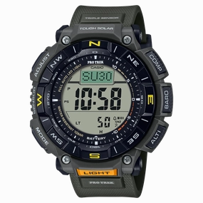Casio Protrek Digital Solar Green Resin Band Watch PRG340-3D