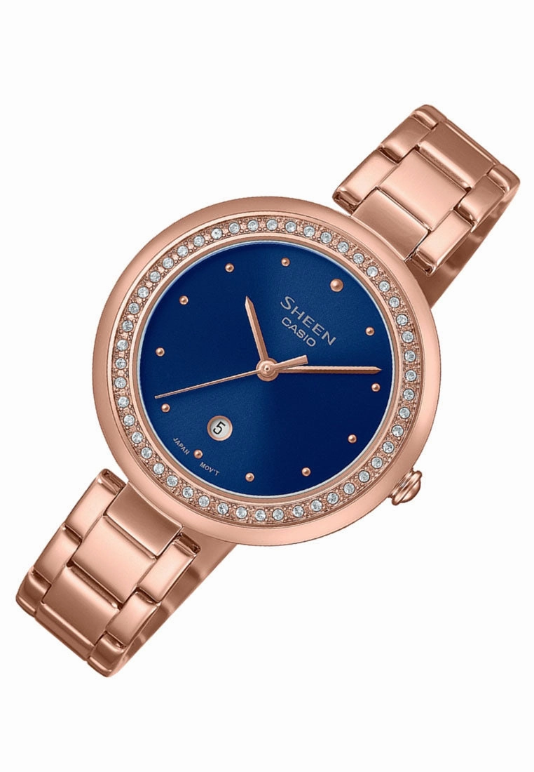 Casio Sheen SHE-4556PG-2A Analog Stainless Steel Strap Watch For Women