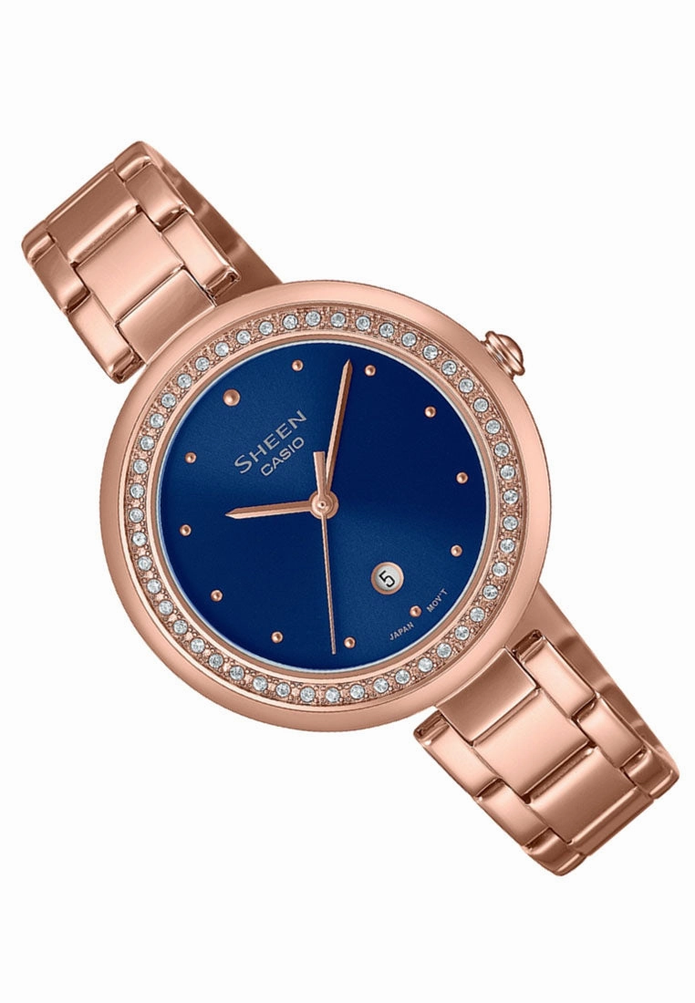 Casio Sheen SHE-4556PG-2A Analog Stainless Steel Strap Watch For Women