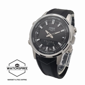 Casio Standard Analog-Digital Black Resin Band Watch AMW880-1A AMW-880-1A