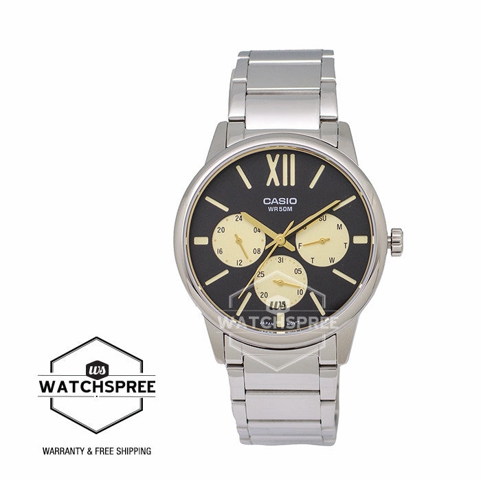 Casio Standard Analog Men's Stainless Steel Watch MTPE312D-1B1