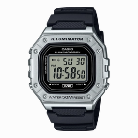 Casio Standard Black Resin Band Watch W218HM-7A