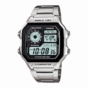 Casio Standard Digital Sport Silver Stainless Steel Watch AE1200WHD-1A