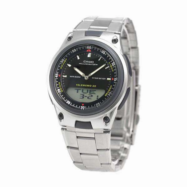 Casio Standard Men's Silver Stainless Steel Strap Watch- AW-80D-1AVDF