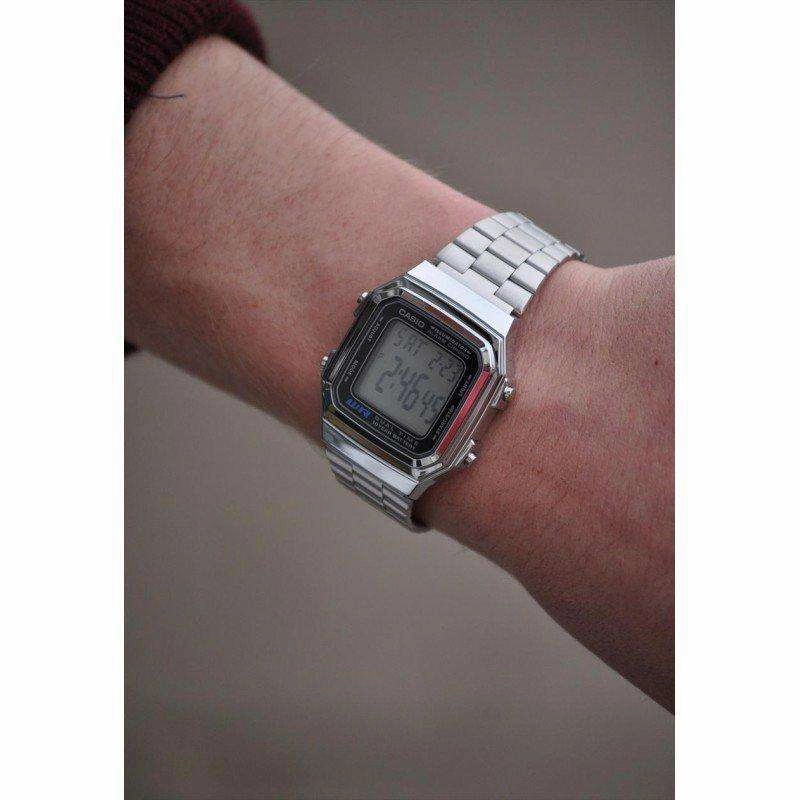 Casio Vintage A178WA-1A Silver Stainless Steel Watch Unisex