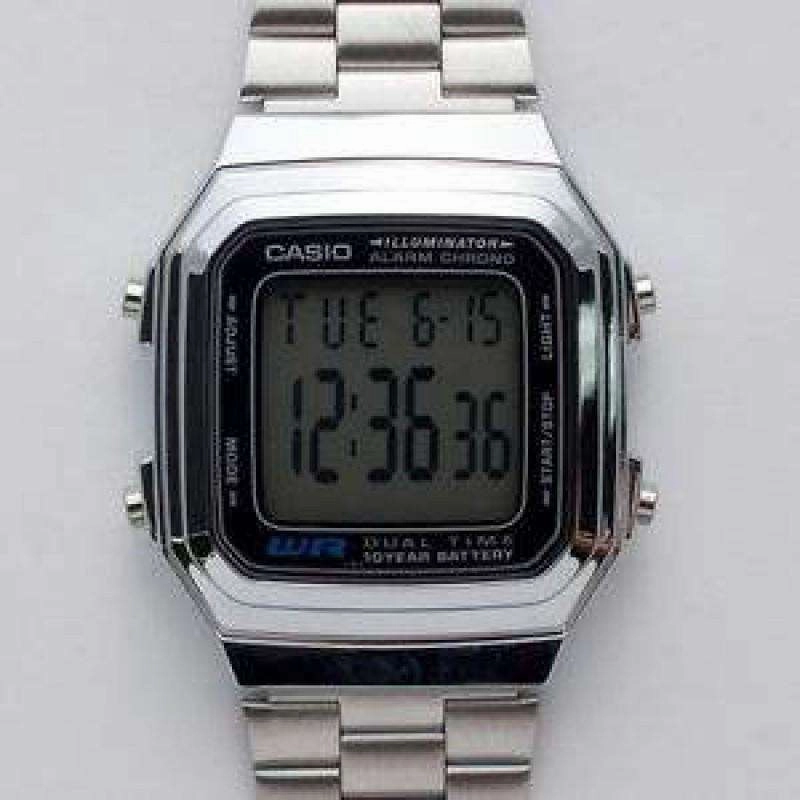 Casio Vintage A178WA-1A Silver Stainless Steel Watch Unisex